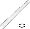Patio Heater Glass Tube 49.5 x 4" with Ring, Outdoor Heater Replacement Parts for 4-Sided Pyramid Heater, Glass Tube Patio Heater for Hiland