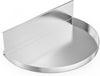 Stainless Steel Detachable Grill Drip Pan for Weber 22" Kettle Grills, Grease Tray Liner with Removable Charcoal Divider, Semi-Circular