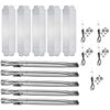 Grill Repair Parts Kit fits Nexgrill 720-0888, 720-0888N, 720-0882S, 730-0882S, Burner Tubes and Heat Plates Replacement Set