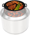 Cast Iron Griddle for Solo Stove Bonfire 19.5" and Yukon 27" Fire Pits, Portable Round Iron Pan with 3 Removable Legs for Outdoor BBQ Cooking Camping