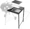 All-in-One Grill Table for Weber Kettle 22"/18"/26" & Smokey Mountain, Recteq Pellet Grill RT-B380, Prep Station with Cutting Board, Basin, 4 Hooks
