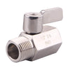 1/2 inch Stainless Mini Ball Valve NPT Female x Male Thread SUS316