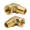 2 Pack 1/8 Inch Brass Street 90 Degree Elbow 1/8" NPT Male x 1/8" NPT Female Forged Pipe Fitting