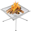 16.5 Inch Portable Wood Burning Fire Pit Upgrade Foldable Collapsible Fireplace Space Saving Perfect for Camping, Backyard, Patio, Garden
