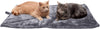 ThermaNAP Self-Warming Cat Bed for Indoor Cats & Large/Medium Dogs, Washable & Reflects Body Heat, Quilted Faux Fur Reflective Bed Mat, Gray, Large
