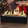 Concrete Ethanol Tabletop Fire Pit with 2 Extending Roasting Forks, Portable Smores Maker for Birthday, Balcony, Yard & Home Decor Gift, Black
