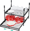 2 Tier Pull Out Cabinet Organizer, Expandable 13-21 Inches, No-Drill Slide Out Drawers Kitchen Cabinets Pull Out Shelves
