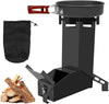 Portable Wood Mini Burning Stove Rocket Stove for Cooking, Fire Camping Stove Backyard Cooking Grill Outdoor Events BBQ Comes with Storage Bag