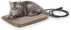 Pet Heating Pad for Indoor Outdoor Cat House with Chew Resistant Cord, Electric Thermostatically Controlled, Orthopedic Pet Pad Tan Small 18"x14"
