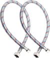 2Pcs 24'' Faucet Hose Connector, 3/8" Comp x 1/2" FIP Braided Stainless Steel Faucet Water Supply Lines for Bathroom Kitchen Sink Faucet