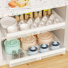 2 Pack Pull Out Cabinet Organizers, White 15.35/16.5"W Kitchen Organizer and Storage, Sturdy Pantry Organizers and Storages
