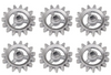 6 Pack DIY Frame Gear Automatic Rotating Barbecue Tool Accessories Electric Motor Gears for All Kinds of Flat Baking Needles