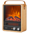 Portable Electric Fireplace Heaters for Indoor Use,1500W Space Heater Fireplace with Realistic Flame & Fire Crackling Sound, Safety Protection