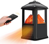 Mini Small Indoor Electric Fireplaces Lanterns Space Heaters Stove 3D Flame Freestanding Portable for Indoor Use with Remote Timer Thermostat