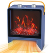Electric Fireplace Heater, 1500W Portable Space Heater w/ Realistic 3D Flame Effect, Overheating Safety Protection, Quiet, Safe, Indoor Office Bedroom