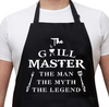 Funny Chef Aprons for Men, The Grill Master, Cooking Grilling BBQ Husband, Fathers Christmas, Birthday, Dad Gifts, Waterproof Oil Proof with Pockets
