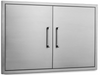 Grilling Outdoor Kitchen Doors, 30" W x 21" H, Stainless Steel BBQ Double Access Door, Flush Mount for Outdoor Kitchen and Built-in Grill BBQ Island