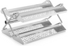 Stainless Steel BBQ Rotating Tray Rotisserie Basket for Most Grills, Fits for 3/8" & 5/16" Square, 1/2" & 3/8" Hexagon Spit Rods