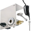 Fire Pit Gas Burner Spark Ignition Kit, 1/2 Straight Gas Key Valve with Key, Push Button Igniter + Leads & Ground Wire